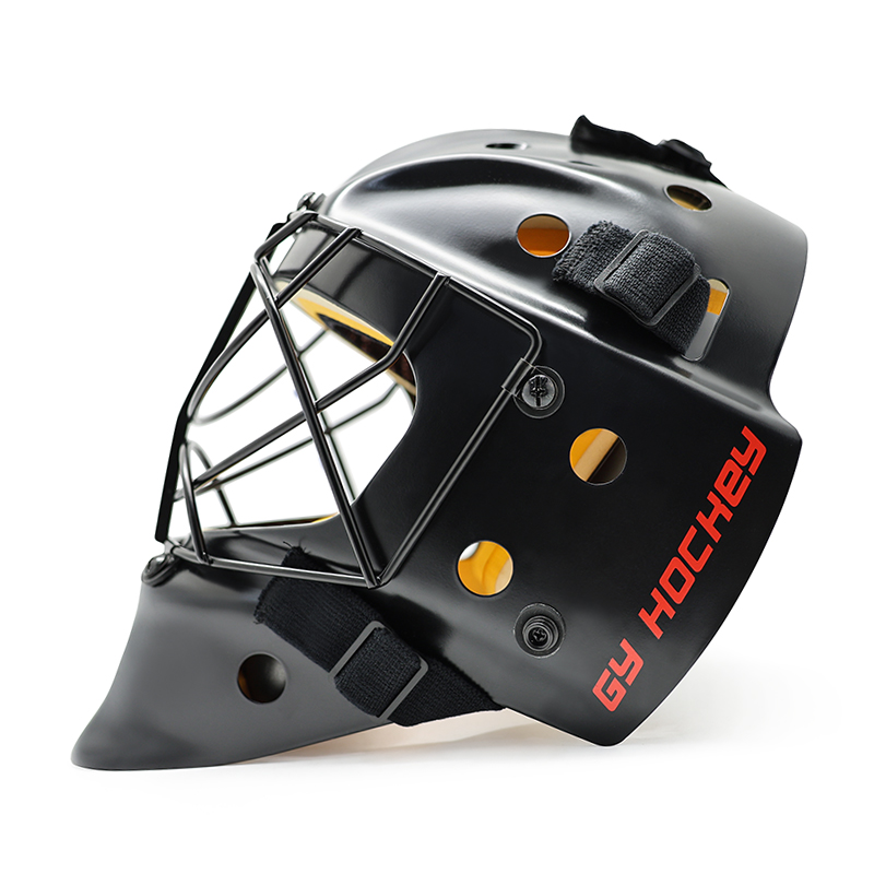 خوذة حارس مرمى مخصصة للهوكي من الفولاذ المقاوم للصدأ على شكل عين القطة