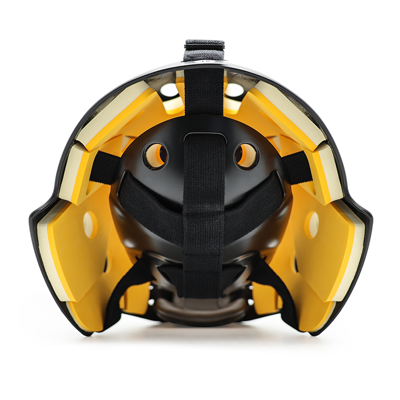 خوذة حارس مرمى مخصصة للهوكي من الفولاذ المقاوم للصدأ على شكل عين القطة