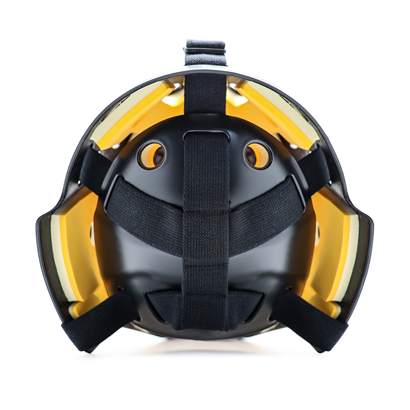 خوذة حارس المرمى الواقية من الفولاذ الأبيض لهوكي الجليد