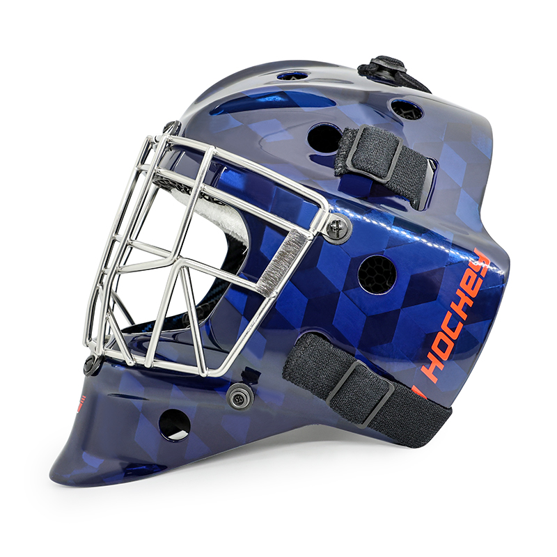 بطانة مطبوعة ثلاثية الأبعاد مخصصة للبالغين XL خوذة حارس المرمى لهوكي الجليد