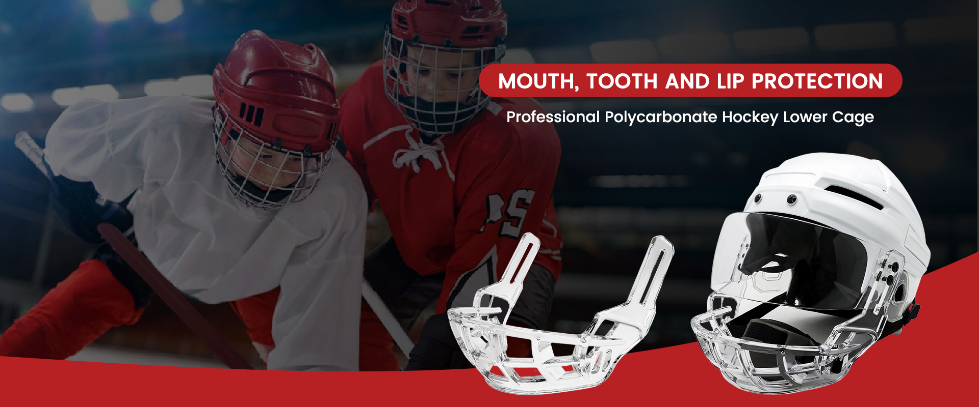 Polycarbonate Bars Hockey Lower Cage Supplier