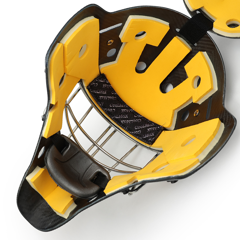 فولاذ الحماية الكاملة للهوكي حارس مرمى خوذة