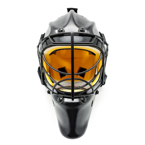 خوذة حارس مرمى مخصصة للهوكي من الفولاذ المقاوم للصدأ على شكل عين القطة