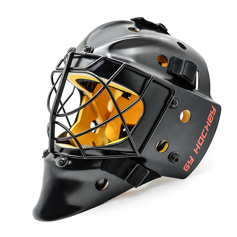 خوذة حارس مرمى مخصصة للهوكي من الفولاذ المقاوم للصدأ على شكل عين القطة